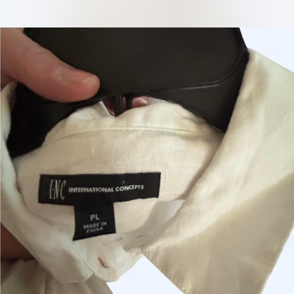 INC international Cream Tie Dye Long Sleeve‎ Pullover Blouse Top - Picture 6 of 6